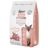 BRIT КЕА корм для взрослых кошек индейка ягненок Sensetive healthy digestion 0.4кг