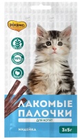 Мнямс Лакомые палочки для котят с индейкой 3х5гр арт.700071