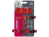 M-Pets Шлея с поводком для кошек Catogo 1 см шея 20-30 грудь 30-42  170 см арт. 20801299