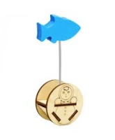Игрушка-неваляшка для кошек Голд "FISH" синий арт.sh-07649