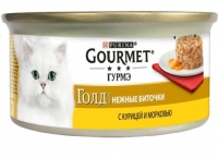 Gourmet Gold Нежные биточки с Курицей и морковью Ж/Б 85гр арт 12296405