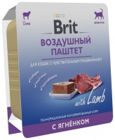 BRIT Premium Воздушный паштет д/кошек с чувств/пищев. Ягненок, 100гр арт 5060900