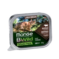 Monge BWild Cat Adult Large Buffalo/vegetables Низкозерновой д/круп кошек буйвол/овощи 100гр  арт.2850