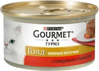 Gourmet Gold Нежные биточки с Говядиной и томатами 85гр арт.12296420