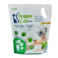 Наполнитель Happy Cat Plus селикагелевый яблоко 3,8л