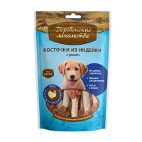 Деревенские лакомства для щенков косточки из индейки с рисом арт.050007