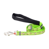 Red Dingo Поводок для собак 20mm x 1.8m Monkey Lime Green арт.L6-MK-LG-20