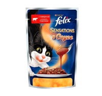 Felix Sensations Говядина в соусе с Томатами 75гр Purina арт.12318968
