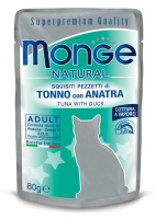 Monge Cat Natural Tuna Duck Для кошек Тунец Утка 80гр  арт.7771