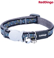 Red Dingo Ошейник для кошек 12mm x 20-32cm Modern on Cool Grey арт.CC-MR-GY-12
