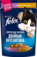 Felix Аппетитные кусочки Ягненок и курица в желе 75гр арт.149244