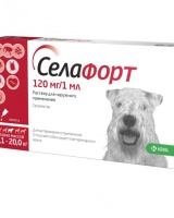Селафорт д/собак массой 10,1-20,0кг  120мг/1мл  арт.705749