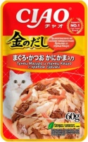 INABA Киннодаси, Паучи д/кошек, микс тунцов+сурими, 60гр  арт RU206