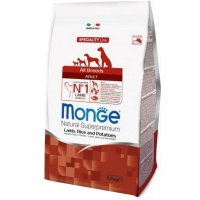 MONGE Dog Monoprotein ALL BREEDS ADULT Lamb&Rice Potatoes Корм для собак всех пород Ягненок/рис/картоф 2,5кг