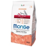 MONGE Dog Monoprotein MINI ADULT Salmon&Rice Корм для собак мелких пород Лосось/рис 2,5кг арт.1570