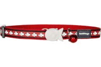 Red Dingo Ошейник для кошек светоотражающий 12mm x 20-32cm Red арт.CC-RF-RE-12