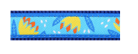 Red Dingo Ошейник для кошек 12mm x 20-32cm Tropical Dark Blue арт.CC-TR-DB-12