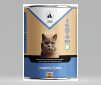 Elite Кошка СА-11 паштет желе сардины тунец 375гр арт 258945