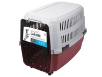 Авиабокс Вояж 91х61х66см на колесах серый/бордо M-Pets арт.10436299