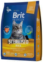 BRIT Premium Cat Sterilised Duck&Chicken сух/корм д/взрослых стерилиз. кошек 0,4кг арт 5049318