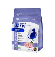 Jarvi Sterilized. Сухой полнорац/корм д/кастр котов и стерил,кошек, Индейка, 400гр