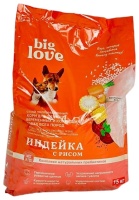 BigLove Индейка с рисом, Корм д/щенков, беременных и кормящих собак всех пород 15кг (560546)