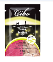 Gibo Паучи для кошек Желе Тунец Гребешок 80гр GPG007  арт 262676