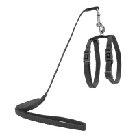 DOCO Signature Шлейка + поводок для кошек нейлон Neck1x19-27cm Chest1x28.5-46cm серый  арт.DCAT201-1072-05