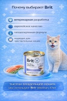 BRIT GRAIN-FREE VD CAT Cans Gastrointestinal Salmon with peas 200gr Влаж,корм д/кошек   арт 549856