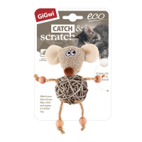 Gigwi Мышка с плетеным мячиком и колокольчиком арт.75521