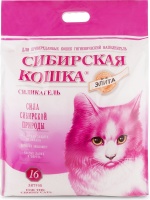 Наполнитель Сибирская кошка Элита 16л, д/Привередливых (розовый)  арт 233153