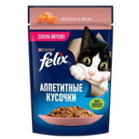 Felix Аппетитные кусочки Лосось в желе 75гр арт.140111