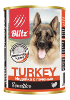 BLITZ Turkey для собак всех пород и возрастов Индейка Печень 400гр арт.BDW02-1-00400