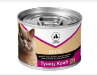 Elite Кошка СА-16 ПаштетЖеле Тунец Краб 80гр  арт 262317