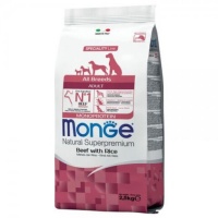 MONGE Dog Monoprotein ALL BREEDS P&J Beef&Rice Корм для щенков всех пород Говядина/рис 2,5кг арт.1372