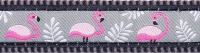 Red Dingo Шлея с поводком для кошек 12mm Flamingo Cool Grey арт.CH-FM-GY-12