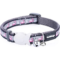 Red Dingo Ошейник для кошек 12mm x 20-32cm Flamingo Cool Grey арт.CC-FM-GY-12