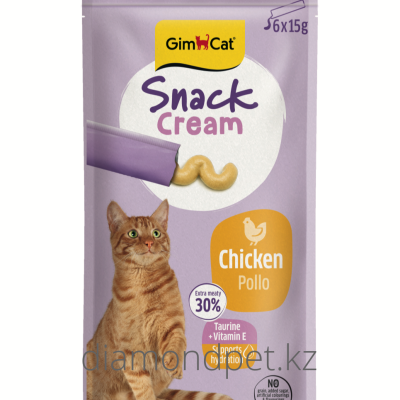 GimCat Snack CREAM Chicken Кремовый снэк Курица 6х15гр арт 422527