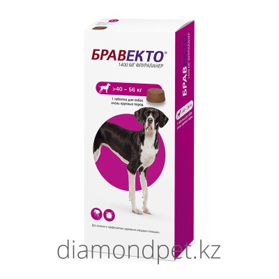 Bravecto жевательная таблетка от блох и клещей для собак 40-56кг арт.39320