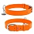 Ошейник для собак кожаный WAUDOG Glamour с QR паспортом, без украшений, Ш 12 мм, Дл 21-29 см оранжев