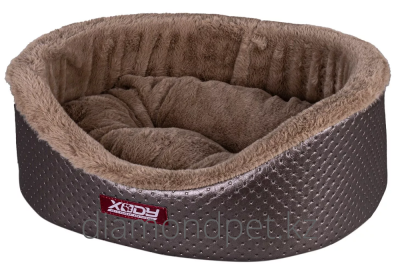 Лежак Премиум (Пунто) №4 коричневый/кофемолоко 64х49х20 арт.02645-4/5