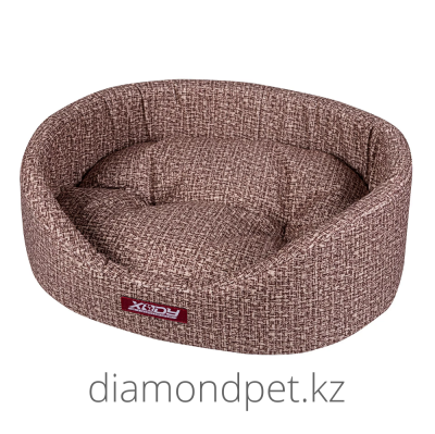 Лежак Премиум №4 коричневый, рогожка 64х49х20 арт.02642-8