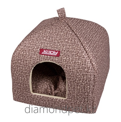 Домик Виг-Вам №2 коричневый, рогожка 39х39х45 арт.00422-8