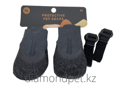Носочки для собак с ремешком для фиксации прорезининая подошва S 4,5*3,7  арт.G040