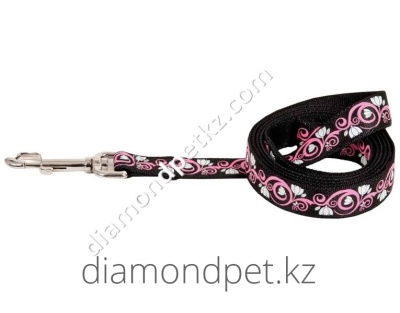 Поводок для собак Posh Pink светоотражающий нейлон 25мм х 183см Petmate арт.10469