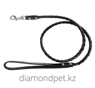 Поводок круглое плетение кожаный 15ммх120см Collar арт.CR087