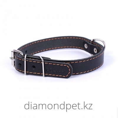 Ошейник одинарный 10мм х 22-30см черный арт.00151