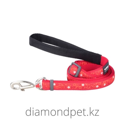 Red Dingo Поводок для собак 20mm x 1.8m Swiss Cross арт.L6-SC-RE-20