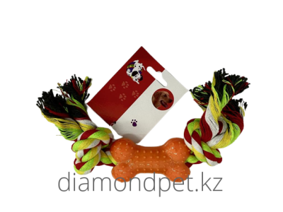 Игрушка канатная с костью, 25 см арт.2230 Игрушка канатная с костью, 25 см арт.2230