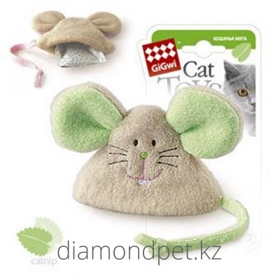 Игрушка для кошек мышка кошачьей мятой 8 см GiGwi арт.75041